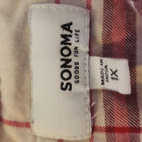 Plus size Sonoma plaid button down shirt - Picture 2 of 2